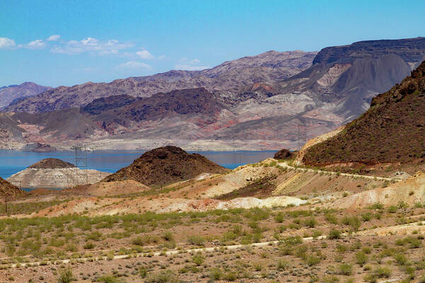 Lake Mead Backroad Art Print featuring the photograph Lake Mead Backroad by Bonnie Follett
