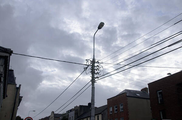 Sky Art Print featuring the photograph Lamp and Sky by Erik Burg