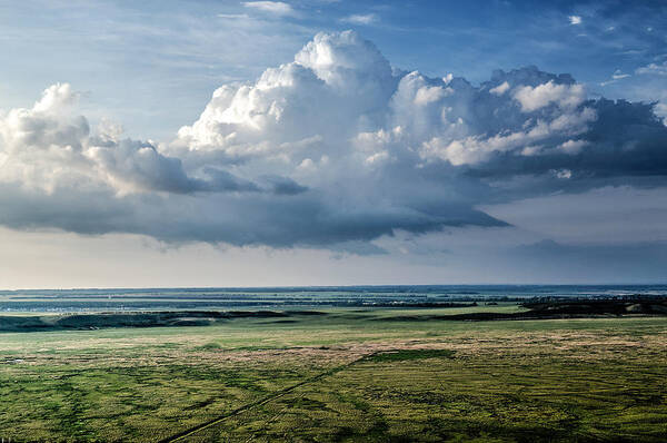 Storm Cloud Landscape Art Print featuring the photograph Gathering Storm Plain View by John Williams