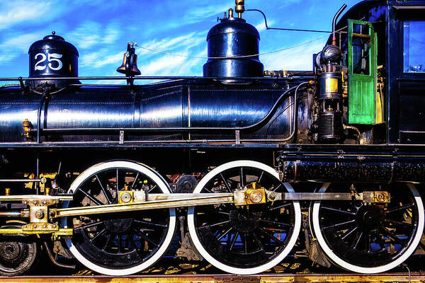 Virgina & Truckee Art Print featuring the photograph Large Train Wheels by Garry Gay