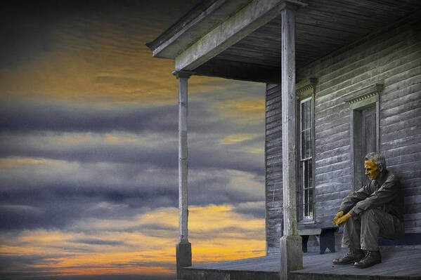Cloudy Art Print featuring the photograph Last Light by Randall Nyhof