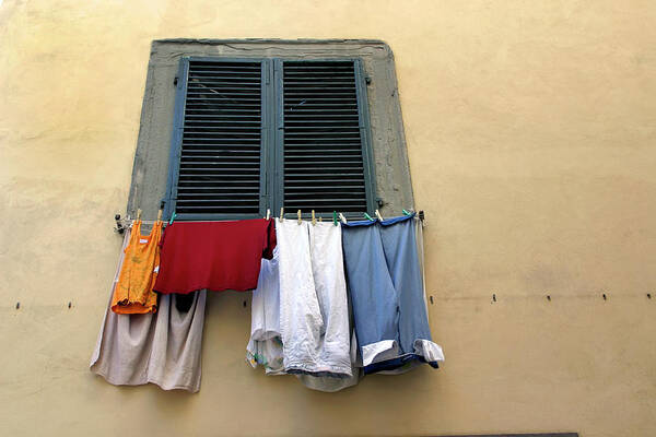 Italy Art Print featuring the photograph Laundry Day by KG Thienemann