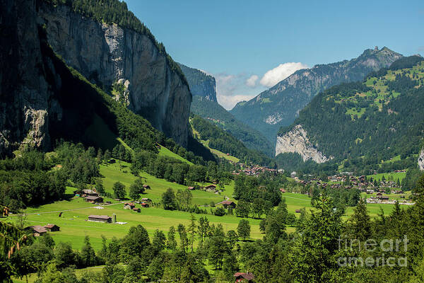 Lauterbrunnen Art Print featuring the photograph Lauterbrunnen Mountain Valley - Swiss Alps - Switzerland by Gary Whitton
