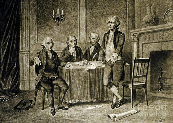 Jefferson Art Print featuring the drawing Leaders of the First Continental Congress by Augustus Tholey