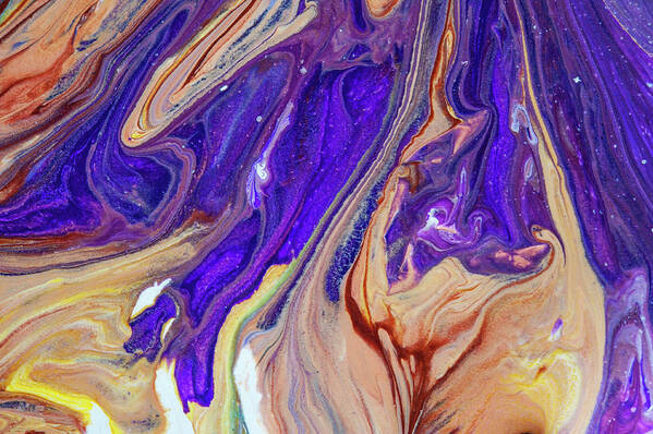 Jenny Rainbow Fine Art Photography Art Print featuring the painting Liberation 3. Abstract Fluid Acrylic Pour by Jenny Rainbow