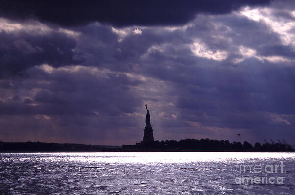 Freedom Art Print featuring the photograph Liberty in The Storm by Tom Wurl