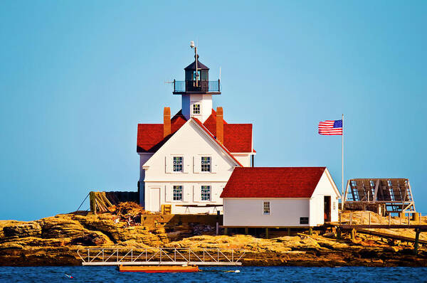 Cuckolds Lighthouse Art Print featuring the photograph Light Bright by Jeff Cooper