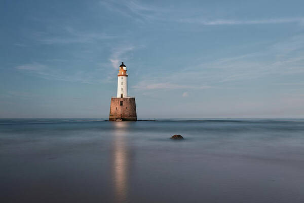 Rattray Head Lighthouse Art Print featuring the photograph Lighthouse Twilight by Grant Glendinning