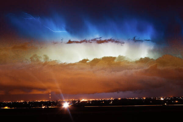 bo Insogna Art Print featuring the photograph Lightning Cloud Burst Boulder County Colorado IM34 by James BO Insogna