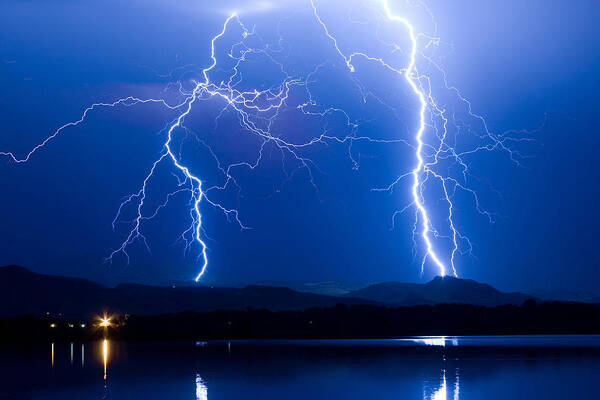 Lightning Art Print featuring the photograph Lightning Storm 08.05.09 by James BO Insogna