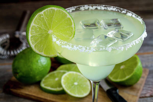 Hawthorne Strainer Art Print featuring the photograph Lime Margarita Drink by Teri Virbickis