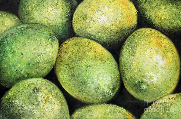 Fruit Art Print featuring the painting Limones by Sonia Flores Ruiz