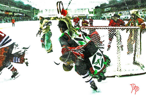 Hockey Art Print featuring the photograph Little Big Puck by Darcy Dietrich