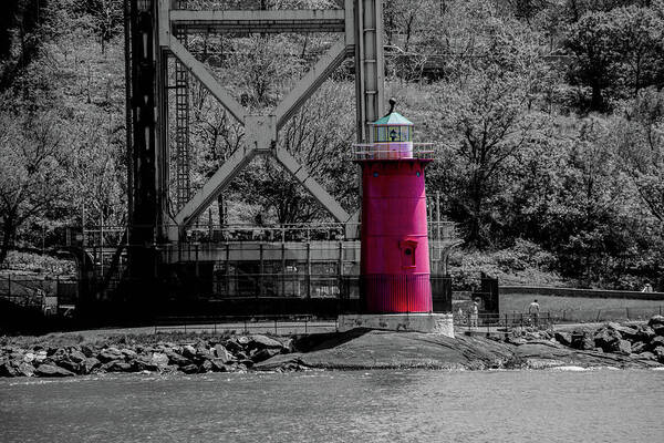  Art Print featuring the photograph Little Red Lighthouse by Alan Goldberg