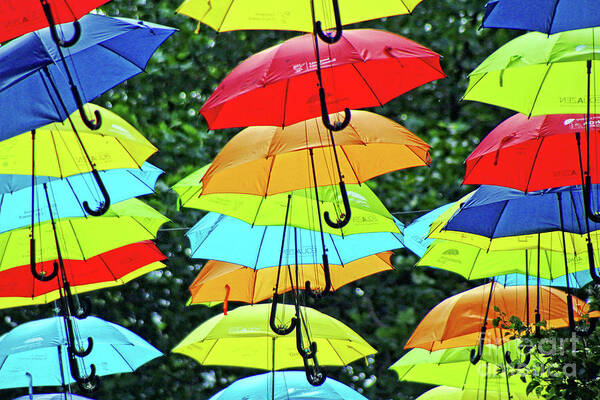 Liverpool City Art Print featuring the photograph Liverpool Umbrella Project by Doc Braham