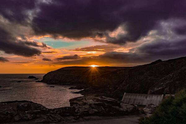 Landscape Art Print featuring the photograph Lizard point sunset by Claire Whatley