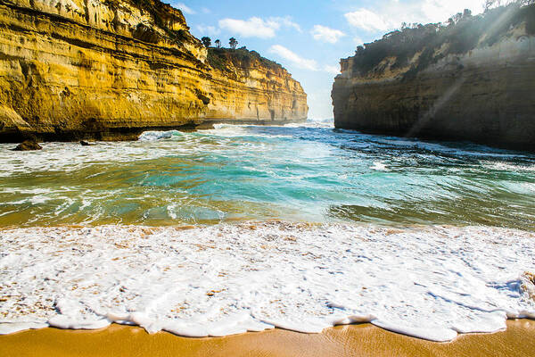 Waves Art Print featuring the photograph Loch Ard Gorge by Max Serjeant