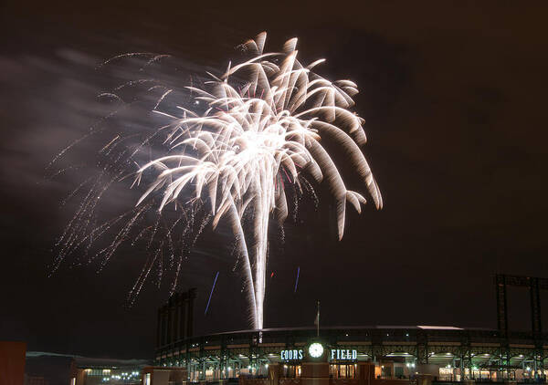 Fireworks Art Print featuring the photograph LoDo Illumination by Kevin Munro