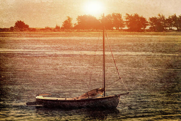 One Art Print featuring the photograph Lone Boat by Garry Gay