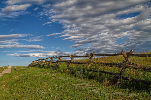 Wooden Fence Art Print featuring the photograph Lonesome Road by Alana Thrower