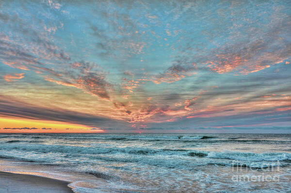 Sunrise Art Print featuring the photograph Long Beach Island Sunrise by Jeff Breiman