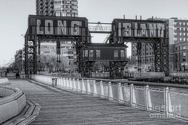 Clarence Holmes Art Print featuring the photograph Long Island Railroad Gantry Cranes IV by Clarence Holmes