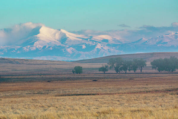 Colorado Art Print featuring the photograph Longs Peak In Colorado Seen From The Plains by John De Bord