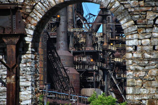 Bethlehem Steel Art Print featuring the photograph Looking Back by Jacqueline M Lewis