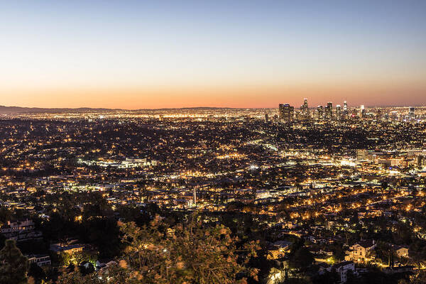 Los Angeles Art Print featuring the photograph Los Angeles Sunrise by John McGraw