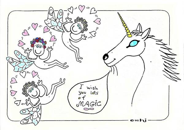 Elves Art Print featuring the drawing Lots Of Magic by Hartmut Jager