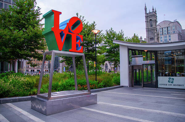 Love Art Print featuring the photograph Love at Dilworth Plaza - Philadelphia by Bill Cannon