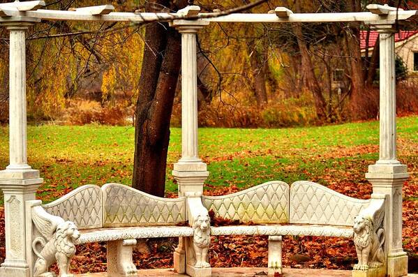  Art Print featuring the photograph Love Bench by Puzzles Shum