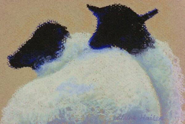 Sheep Art Print featuring the painting Love by Elaine Cummins