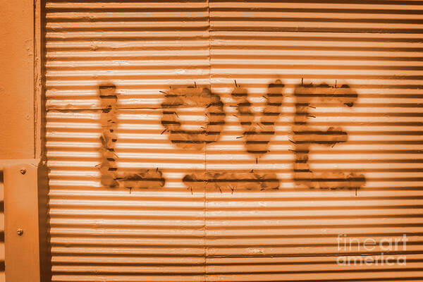 Grafitti Art Print featuring the photograph Love is all by Jorgo Photography