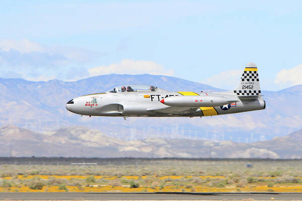 T-33 Art Print featuring the photograph Low Fliying T-33 by Shoal Hollingsworth