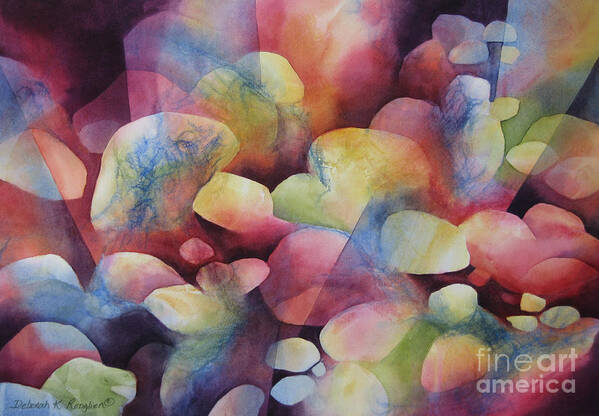 Abstract Art Print featuring the painting Luminosity by Deborah Ronglien