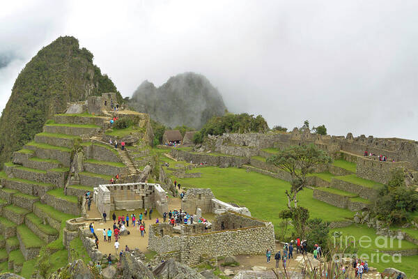 Peru Art Print featuring the photograph Machu Picchu in the clouds by Ksenia VanderHoff