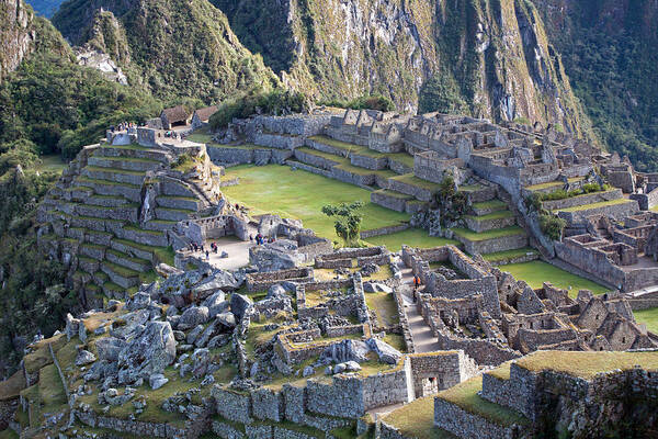 Machu Picchu Art Print featuring the photograph Machu Picchu Inca Ruins by Aivar Mikko