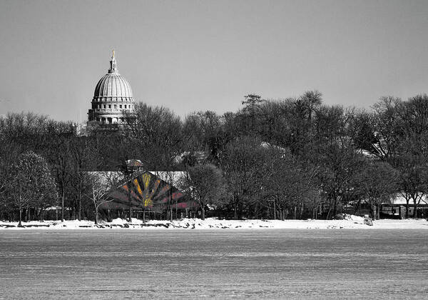 Capitol Art Print featuring the photograph Madison Capitol and Zoo 3 by Steven Ralser