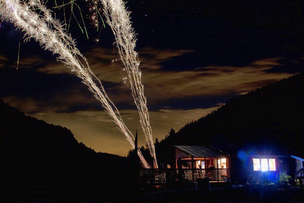 Fireworks Art Print featuring the photograph Magic Mountain by James BO Insogna