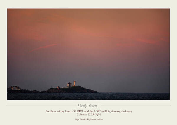 Sunset Art Print featuring the photograph Maine Lookout by Randall Evans