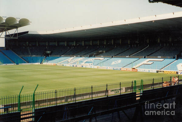 Manchester City Art Print featuring the photograph Manchester City - Maine Road - North Stand 2 - 1991 by Legendary Football Grounds