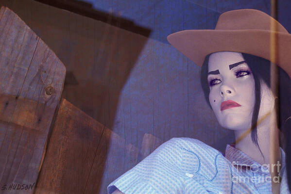 Reflection Art Print featuring the photograph mannequin reflections - Cowgirl by Sharon Hudson