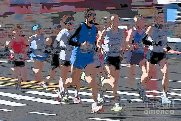 Clarence Holmes Art Print featuring the photograph Marathon Runners I by Clarence Holmes