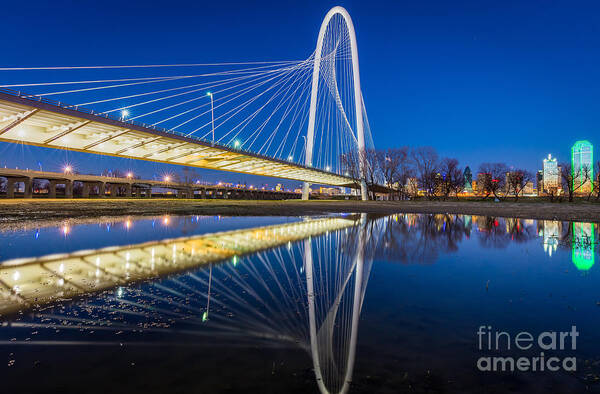 America Art Print featuring the photograph Margaret Hunt Hill Bridge Reflection by Inge Johnsson