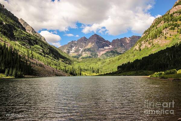 Maroon Bells Art Print featuring the photograph Maroon Bells Image Three by Veronica Batterson