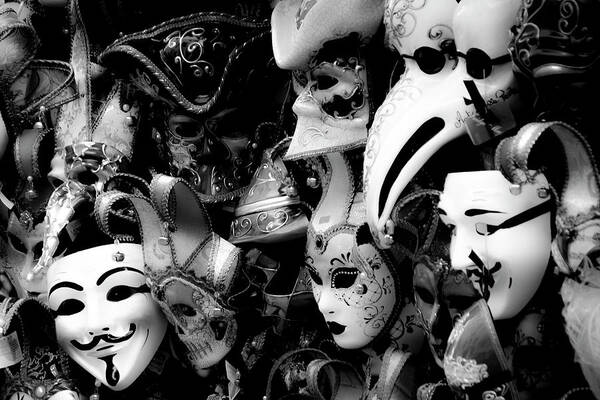 Venice Art Print featuring the photograph Masks of Venice by Christopher Maxum