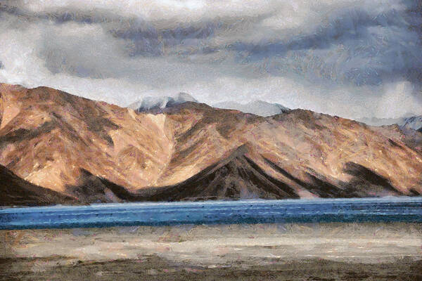 Lake Art Print featuring the photograph Massive mountains and a beautiful lake by Ashish Agarwal