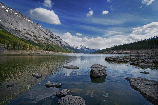 Medicine Lake Art Print featuring the photograph Medicine Lake, Jasper by Dan Jurak