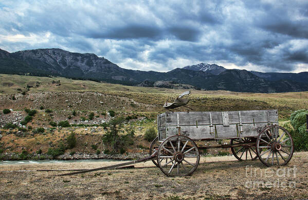 Wagon Art Print featuring the photograph Memories of the Old West by Michelle Tinger